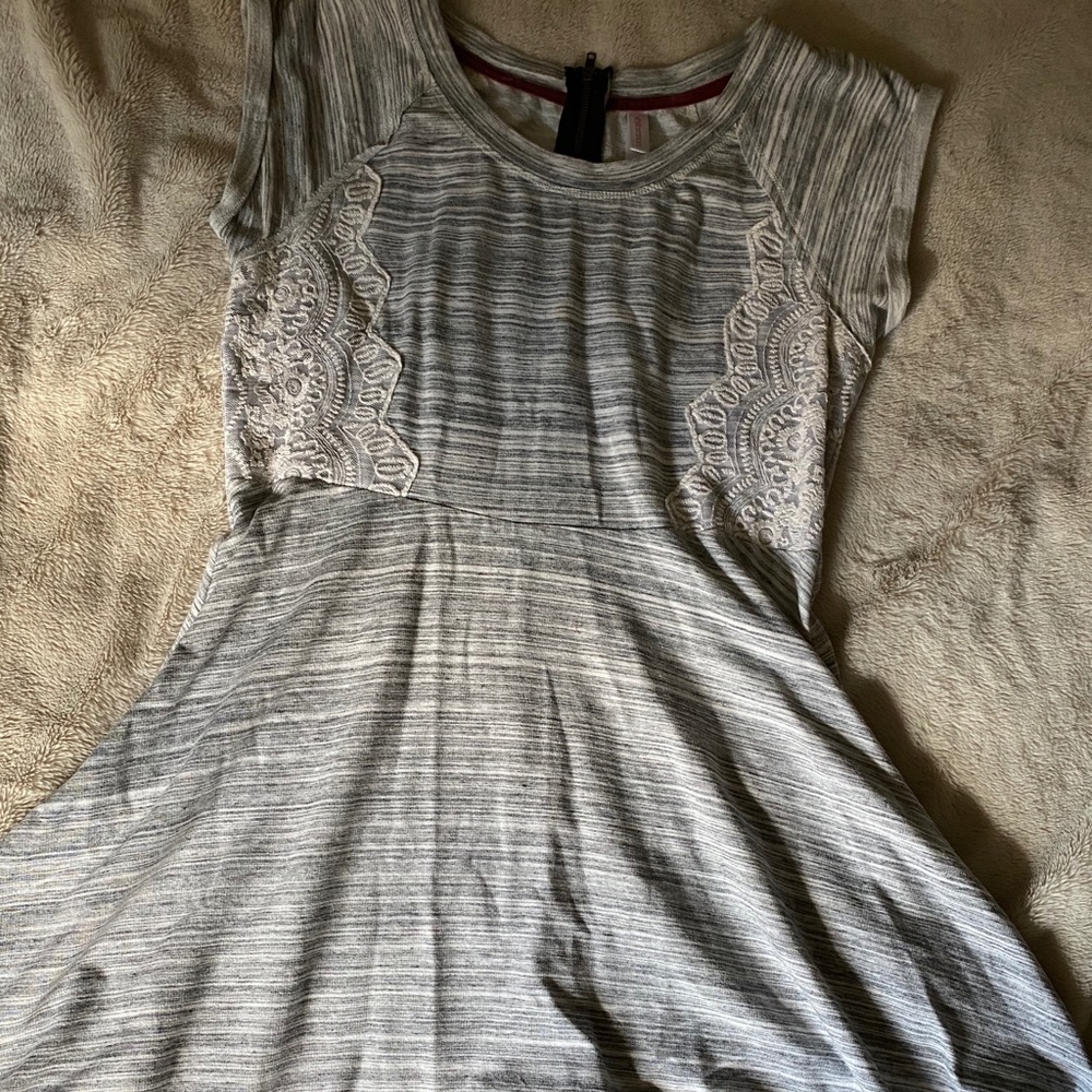 Grey Striped Dress